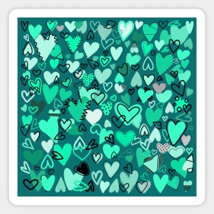 GREEN HEARTS Magnet